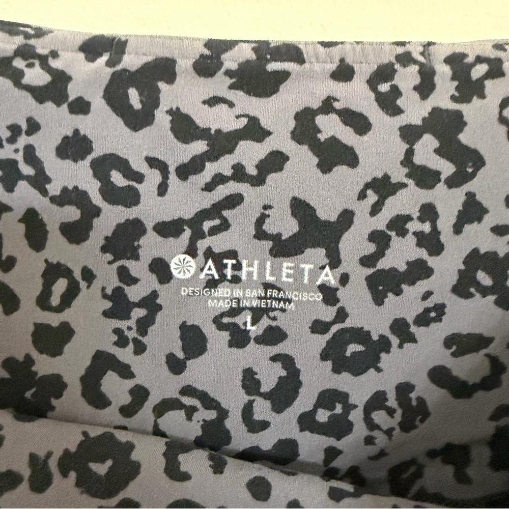 Athleta Gray and Black Animal Print Leggings - Picture 4 of 4